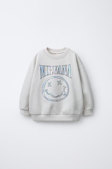 IRIDESCENT NIRVANA ® PRINT SWEATSHIRT - Ice by Zara