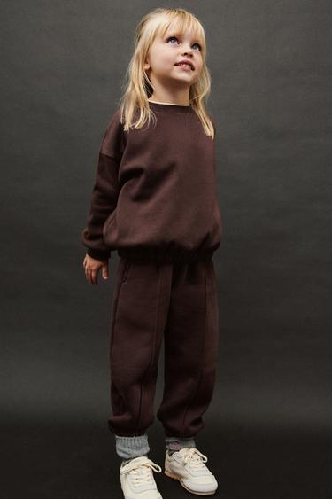 BALLOON TROUSERS WITH FLEECE LINING - Chocolate by Zara