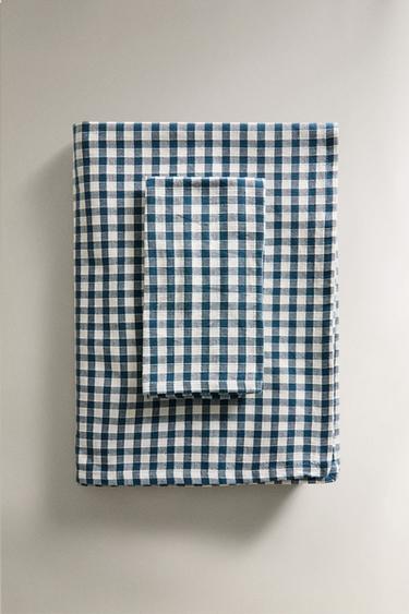 GINGHAM COTTON TABLECLOTH - Blue by Zara