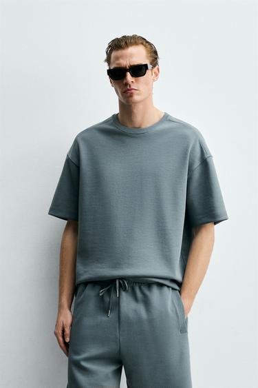 RELAXED FIT INTERLOCK SWEATSHIRT - Duck blue by Zara