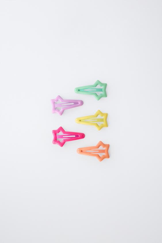 5-PACK OF STAR HAIR CLIPS - Multicoloured by Zara - Image 0