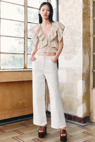 METALLIC THREAD JACQUARD TOP - Golden by Zara