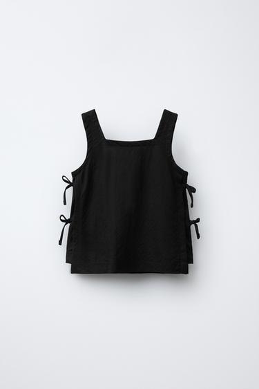 TOP WITH TIES - Black by Zara - Image 0