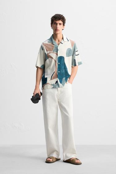 ABSTRACT PRINT SHIRT - Pink by Zara - Image 0