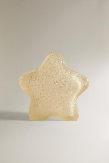CHILDREN’S GLITTER STAR TOOTHBRUSH HOLDER - Yellow by Zara - Image 0