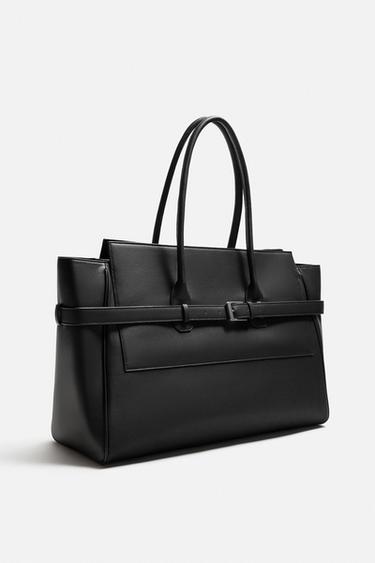 BELTED HANDBAG - Black by Zara