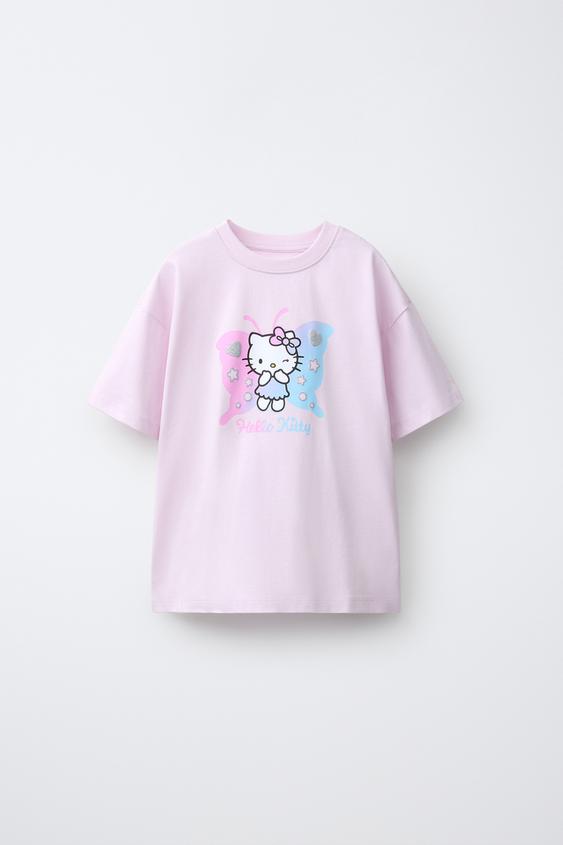HELLO KITTY © SANRIO BUTTERFLY T-SHIRT - Pink by Zara - Image 0