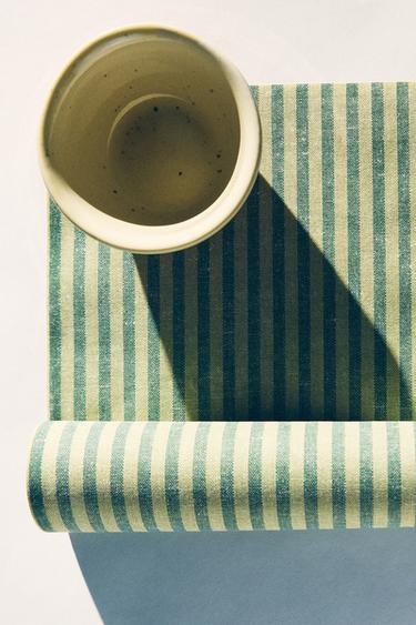 PACK OF REUSABLE STRIPED NAPKINS (PACK OF 20) - Green by Zara