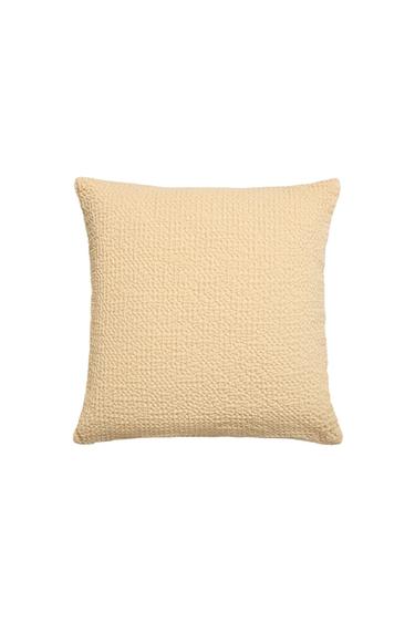 WAFFLE-KNIT CUSHION COVER - Yellow by Zara