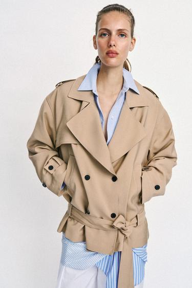 TRENCH JACKET WITH BELT - Light camel by Zara