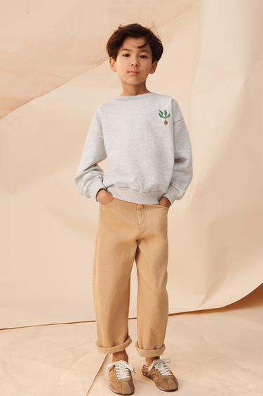 LIMITED EDITION EMBROIDERED SWEATSHIRT - Grey marl by Zara