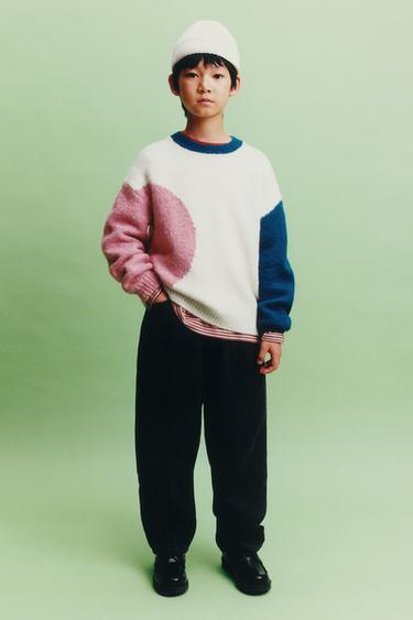 MULTICOLOURED KNIT JUMPER WITH WOOL - Ecru by Zara