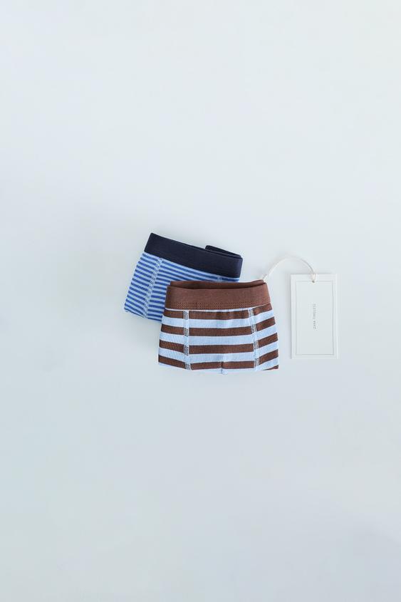 ZARA TIMELESS - 3-PACK OF STRIPED BOXERS - Multicoloured by Zara - Image 0