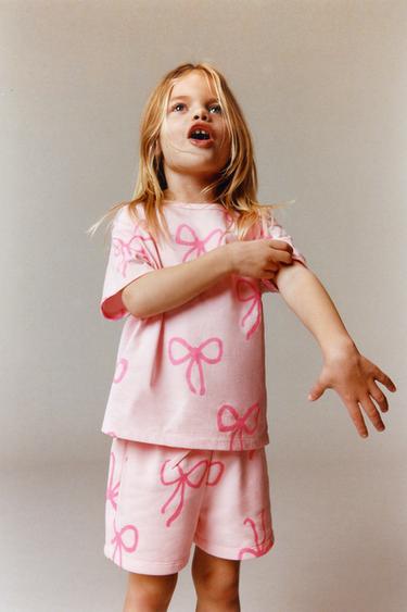 PRINTED T-SHIRT AND BERMUDA SHORTS SET - Pink by Zara