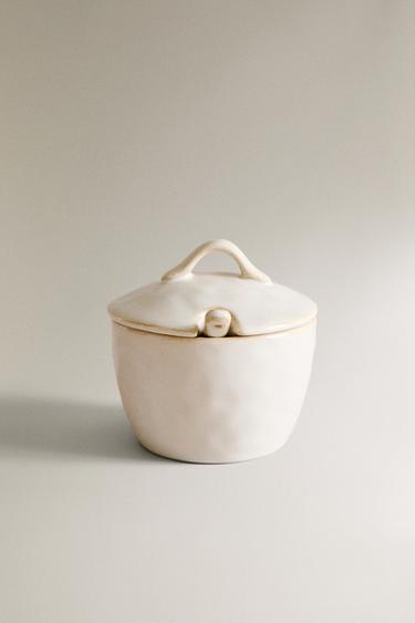 STONEWARE SUGAR BOWL - Cream by Zara - Image 0