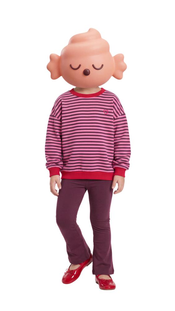 STRIPE SWEATSHIRT AND FLARE LEGGINGS SET - Pink marl by Zara - Image 0