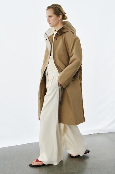 CONTRAST PARKA ZW COLLECTION - Beige by Zara - Image 0
