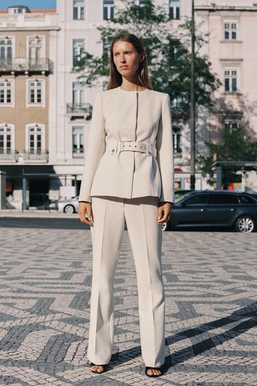 FLARE TROUSERS - Ivory by Zara