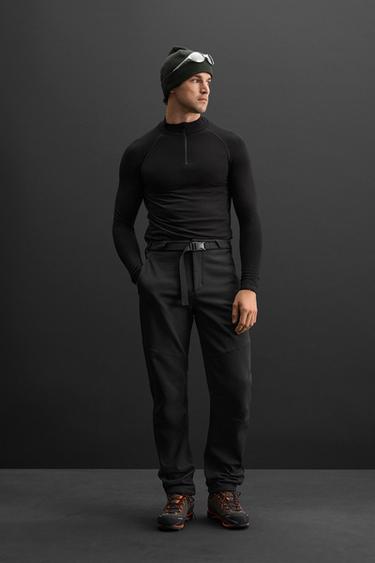 ZIP-UP T-SHIRT - Black by Zara - Image 0