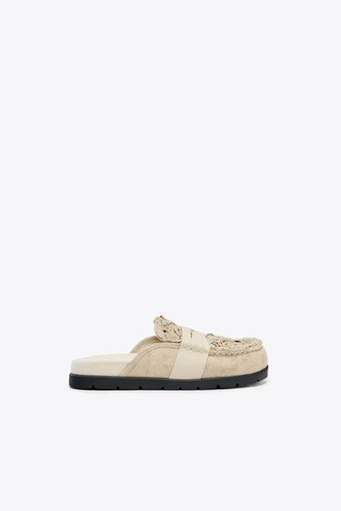 GATHERED CLOGS X FANGLU LIN - Ecru White by Zara