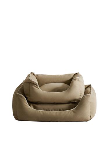 PET BED WITH PIPING - Beige by Zara