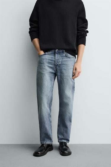 REGULAR FIT JEANS - Mid-blue by Zara