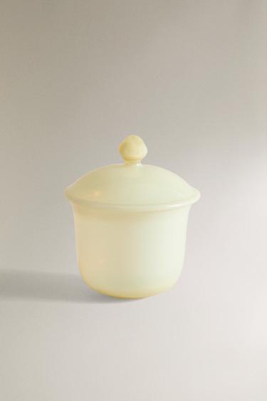 TRANSLUCENT BOROSILICATE GLASS JAR WITH LID - Yellow by Zara - Image 0