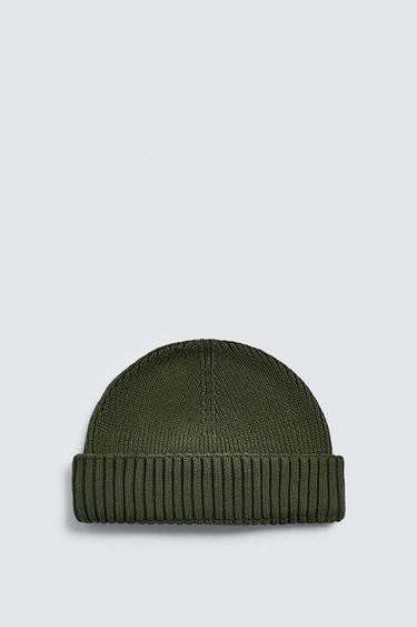 BASIC SHORT BEANIE - Khaki by Zara