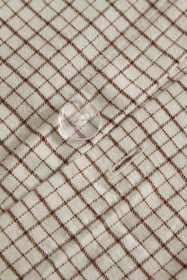 CHECK FLANNEL DUVET COVER - Ecru by Zara