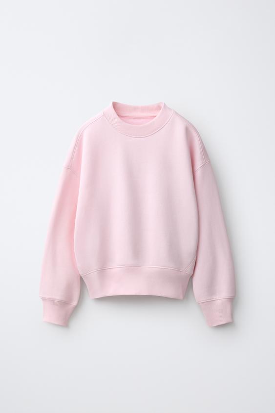 PLAIN JOGGING SWEATSHIRT - Pink by Zara - Image 0