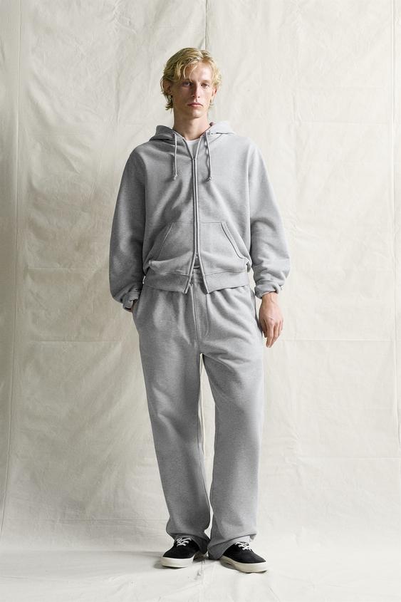 RELAXED FIT JOGGER TROUSERS - Grey marl by Zara - Image 0