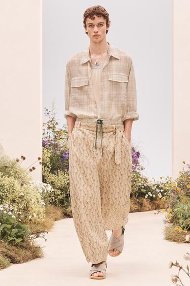 LNG SLV CHCK SHRT - Beige by Zara