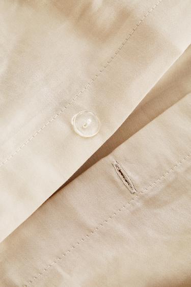 SATEEN DUVET COVER (300 THREAD COUNT) - Ecru by Zara
