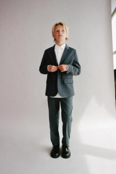 TEXTURED SUIT BLAZER - Navy blue by Zara