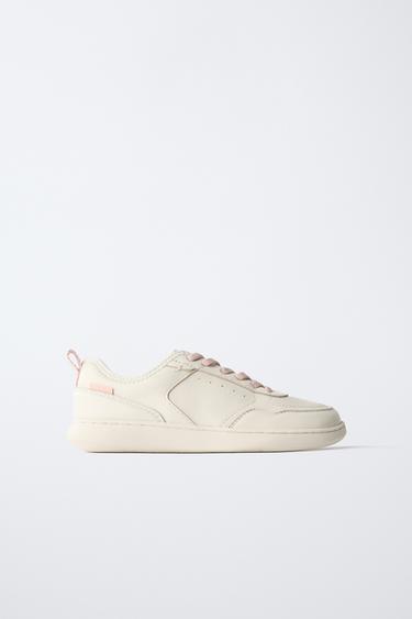 LEATHER BAREFOOT SNEAKERS - White by Zara