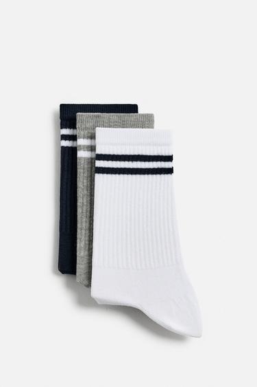 STRIPED SOCKS 3-PACK - various by Zara