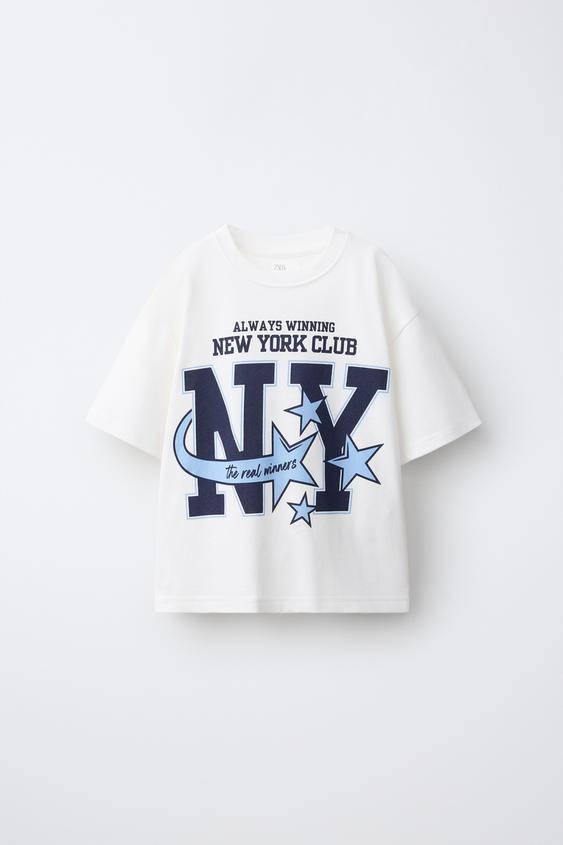 HEAVYWEIGHT PRINTED T-SHIRT - Oyster-white by Zara - Image 0