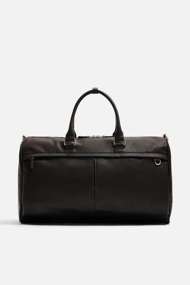 TEXTURED TRAVEL BAG - Brown by Zara