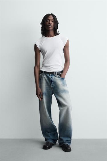 FLARE FIT JEANS - Blue by Zara