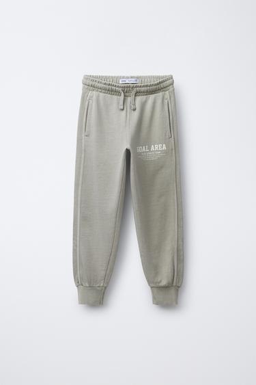 GARMENT DYE JOGGING TROUSERS - Mid-grey by Zara - Image 0
