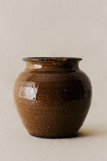 CERAMIC VASE - Brown by Zara
