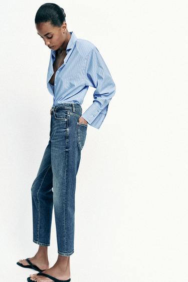 Z1975 MOM FIT HIGH-WAIST JEANS - Blue by Zara