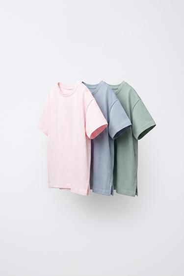 3-PACK OF PLAIN T-SHIRTS - Light blue by Zara