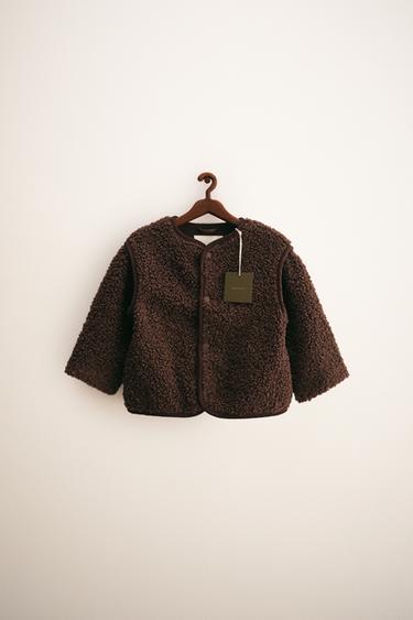 ZARA TIMELESS - FAUX SHEARLING JACKET - Chocolate by Zara
