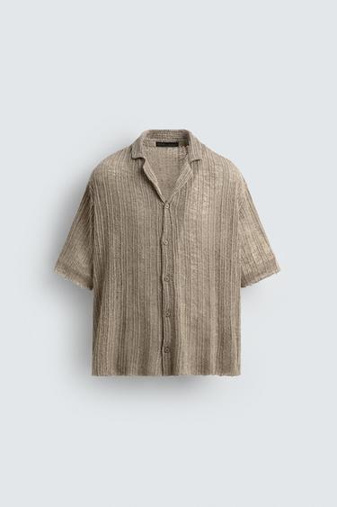 TEXTURED KNIT SHIRT - Ecru by Zara