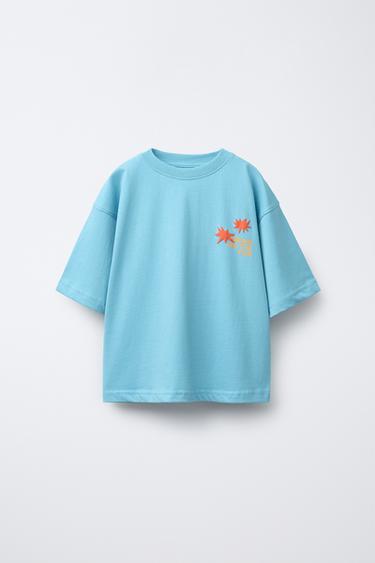 PRINTED T-SHIRT - Bluish by Zara - Image 0