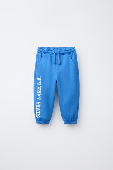 JOGGER TEXT TROUSERS - Light blue by Zara - Image 0