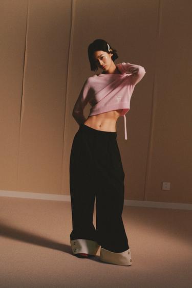 CUT-OUT WOOL SWEATER X AO YES - Light pink by Zara - Image 0