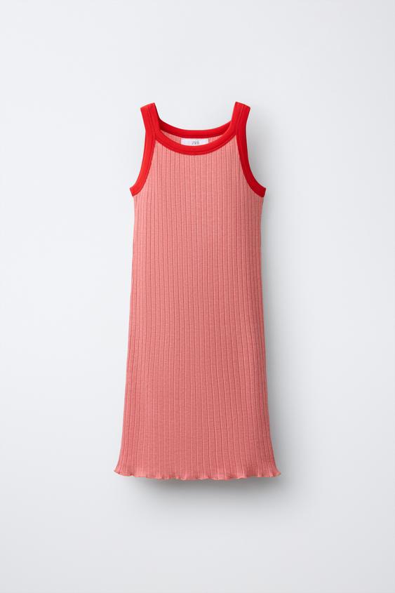 PUKAS SURF KNIT DRESS - White / Red by Zara - Image 0