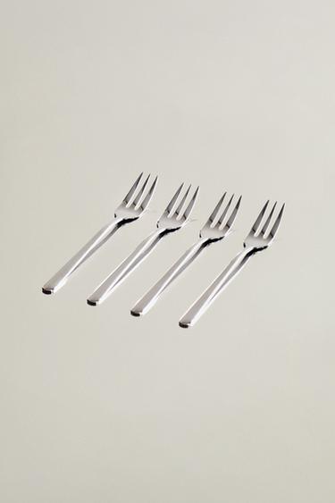 PACK OF SHINY STEEL DESSERT FORKS (PACK OF 4) - Multicoloured by Zara